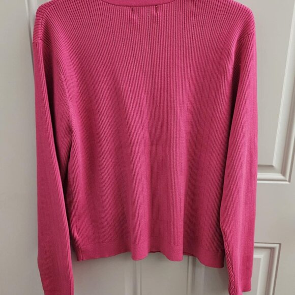 NWT Sofia Vagara Pink Button-Up Women's Sweater Size XXL - Picture 2 of 3